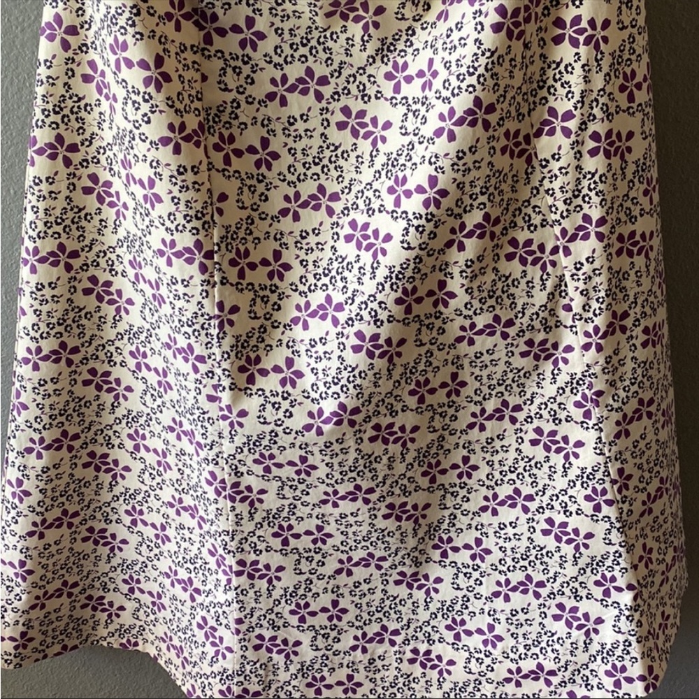 GAP Stretch Strapless Purple Floral Mini Dress - Picture 3 of 8